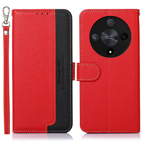 Coque Portefeuille Livre Cuir Etui Clapet A09D pour Huawei Honor Magic6 Lite 5G Rouge