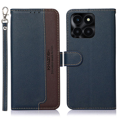 Coque Portefeuille Livre Cuir Etui Clapet A09D pour Huawei Honor X8b Bleu