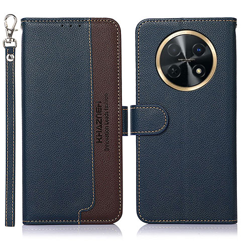 Coque Portefeuille Livre Cuir Etui Clapet A09D pour Huawei Nova Y91 Bleu