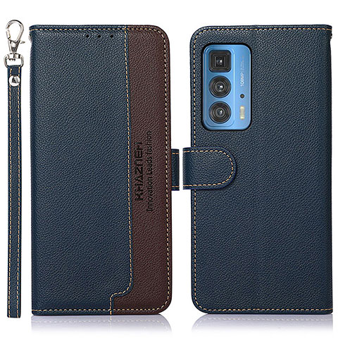 Coque Portefeuille Livre Cuir Etui Clapet A09D pour Motorola Moto Edge 20 Pro 5G Bleu