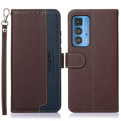 Coque Portefeuille Livre Cuir Etui Clapet A09D pour Motorola Moto Edge 20 Pro 5G Marron