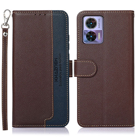 Coque Portefeuille Livre Cuir Etui Clapet A09D pour Motorola Moto Edge 30 Lite 5G Marron