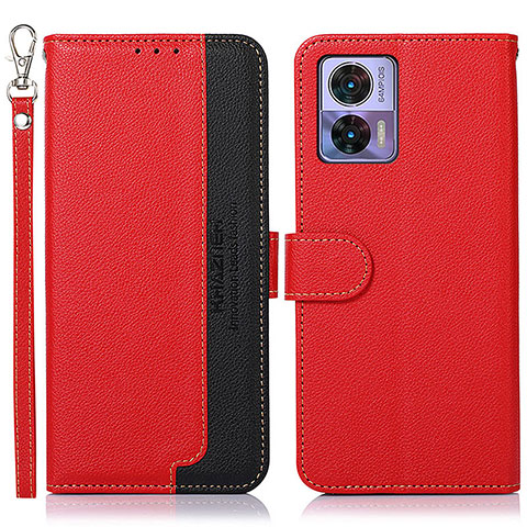 Coque Portefeuille Livre Cuir Etui Clapet A09D pour Motorola Moto Edge 30 Neo 5G Rouge