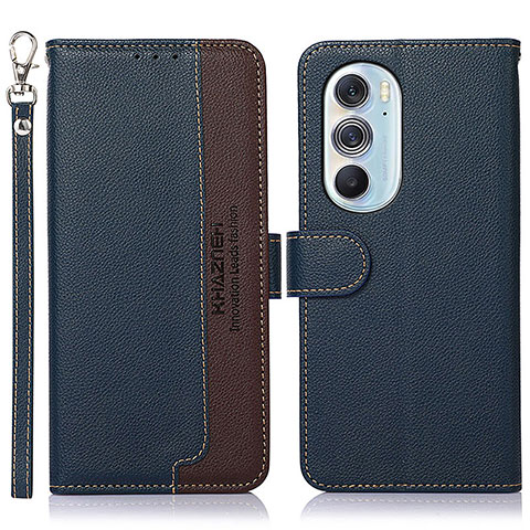 Coque Portefeuille Livre Cuir Etui Clapet A09D pour Motorola Moto Edge 30 Pro 5G Bleu