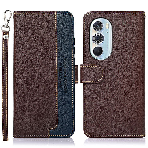 Coque Portefeuille Livre Cuir Etui Clapet A09D pour Motorola Moto Edge 30 Pro 5G Marron