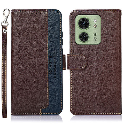 Coque Portefeuille Livre Cuir Etui Clapet A09D pour Motorola Moto Edge 40 5G Marron