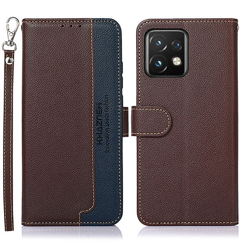 Coque Portefeuille Livre Cuir Etui Clapet A09D pour Motorola Moto Edge 40 Pro 5G Marron