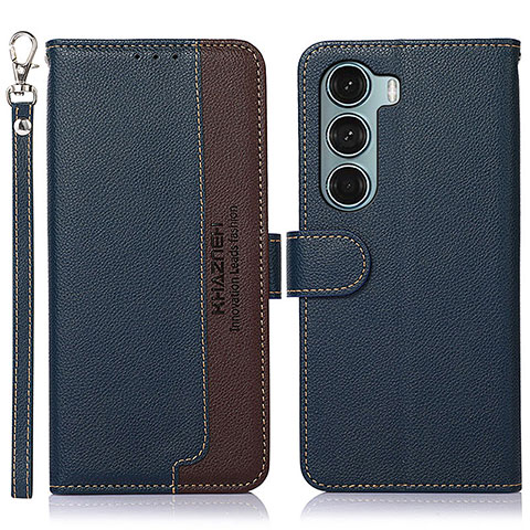 Coque Portefeuille Livre Cuir Etui Clapet A09D pour Motorola Moto Edge S30 5G Bleu