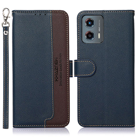 Coque Portefeuille Livre Cuir Etui Clapet A09D pour Motorola Moto G 5G (2023) Bleu