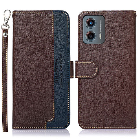 Coque Portefeuille Livre Cuir Etui Clapet A09D pour Motorola Moto G 5G (2023) Marron