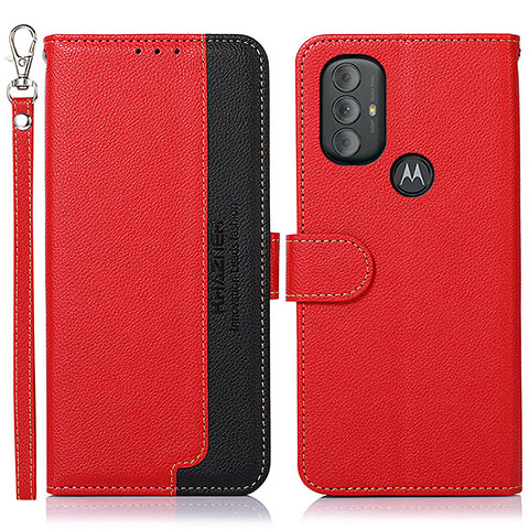 Coque Portefeuille Livre Cuir Etui Clapet A09D pour Motorola Moto G Play Gen 2 Rouge