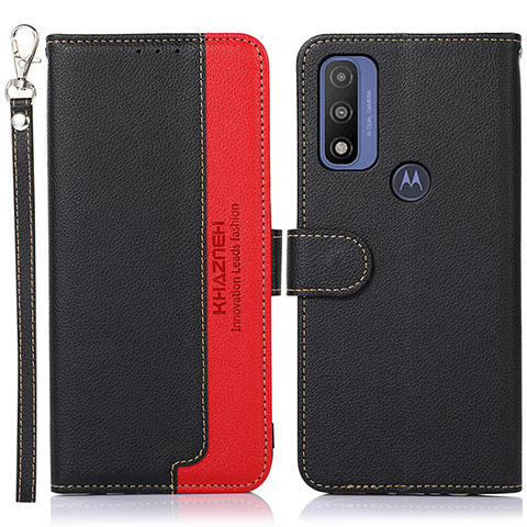 Coque Portefeuille Livre Cuir Etui Clapet A09D pour Motorola Moto G Pure Noir