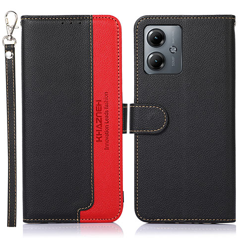 Coque Portefeuille Livre Cuir Etui Clapet A09D pour Motorola Moto G14 Noir