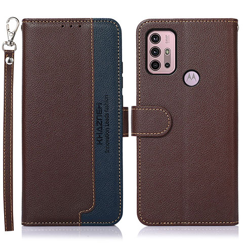 Coque Portefeuille Livre Cuir Etui Clapet A09D pour Motorola Moto G31 Marron