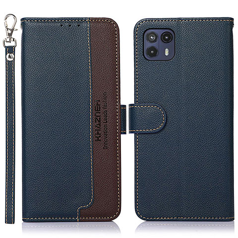 Coque Portefeuille Livre Cuir Etui Clapet A09D pour Motorola Moto G50 5G Bleu