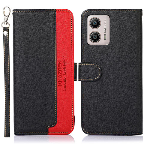 Coque Portefeuille Livre Cuir Etui Clapet A09D pour Motorola Moto G53y 5G Noir