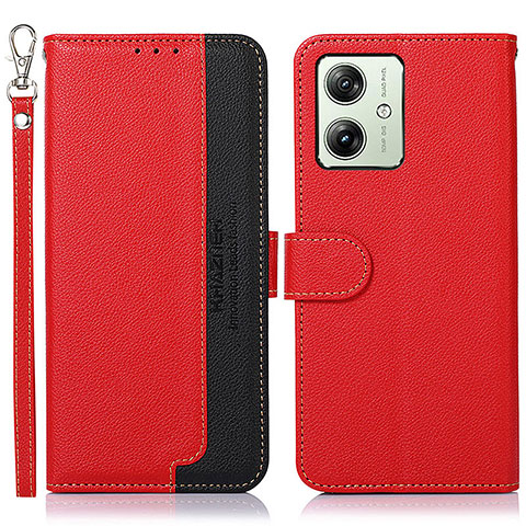 Coque Portefeuille Livre Cuir Etui Clapet A09D pour Motorola Moto G54 5G Rouge