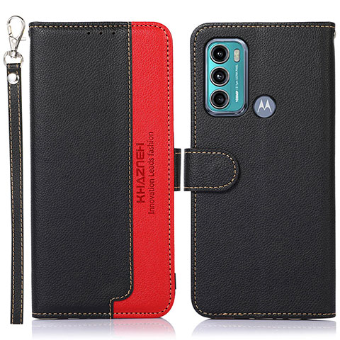 Coque Portefeuille Livre Cuir Etui Clapet A09D pour Motorola Moto G60 Noir