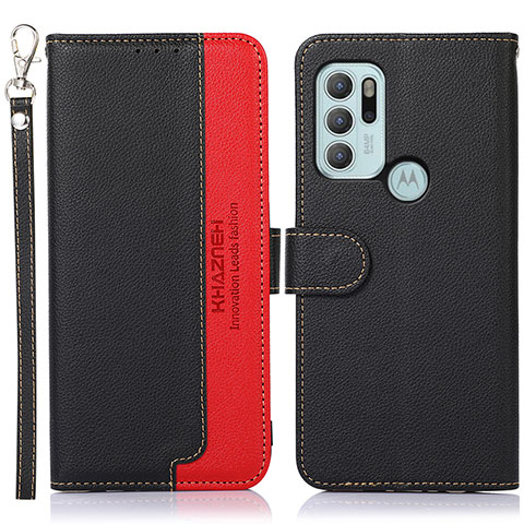 Coque Portefeuille Livre Cuir Etui Clapet A09D pour Motorola Moto G60s Noir