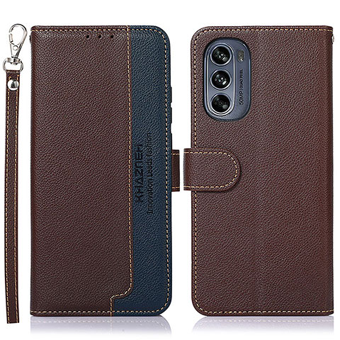 Coque Portefeuille Livre Cuir Etui Clapet A09D pour Motorola Moto G62 5G Marron