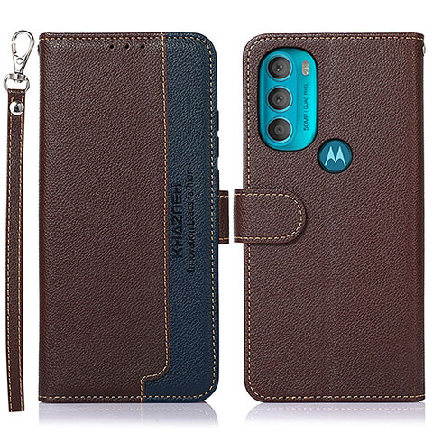 Coque Portefeuille Livre Cuir Etui Clapet A09D pour Motorola Moto G71 5G Marron