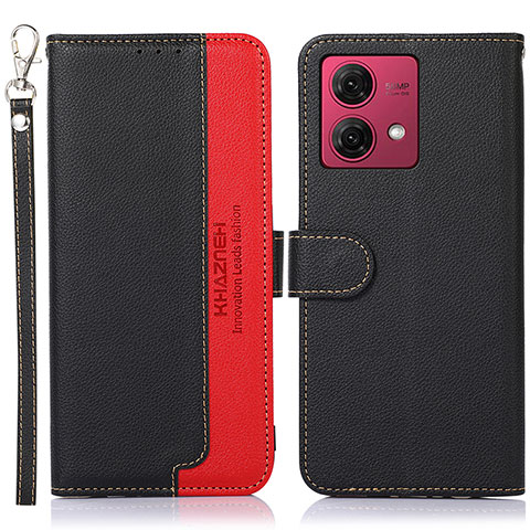 Coque Portefeuille Livre Cuir Etui Clapet A09D pour Motorola Moto G84 5G Noir