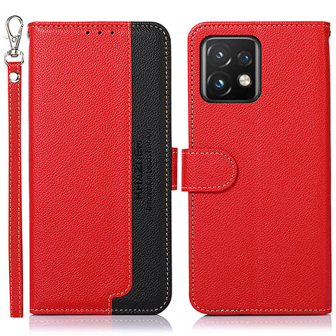 Coque Portefeuille Livre Cuir Etui Clapet A09D pour Motorola Moto X40 5G Rouge