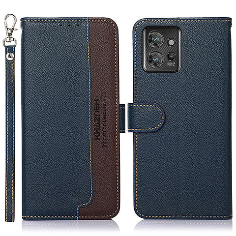 Coque Portefeuille Livre Cuir Etui Clapet A09D pour Motorola ThinkPhone 5G Bleu