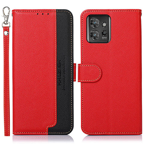 Coque Portefeuille Livre Cuir Etui Clapet A09D pour Motorola ThinkPhone 5G Rouge