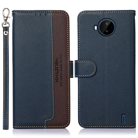 Coque Portefeuille Livre Cuir Etui Clapet A09D pour Nokia C20 Plus Bleu