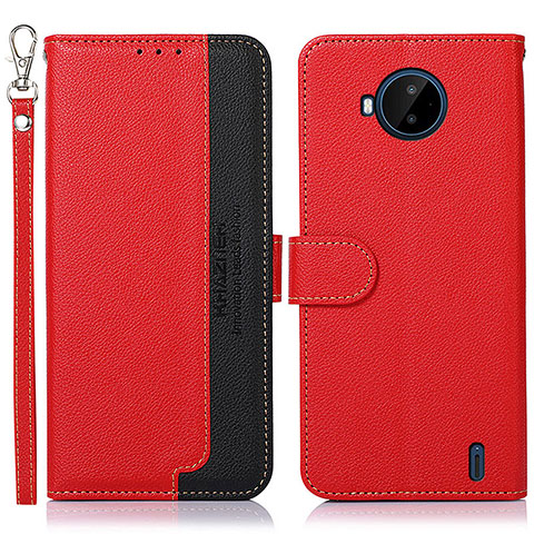 Coque Portefeuille Livre Cuir Etui Clapet A09D pour Nokia C20 Plus Rouge