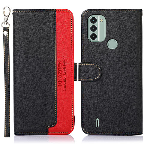 Coque Portefeuille Livre Cuir Etui Clapet A09D pour Nokia C31 Noir