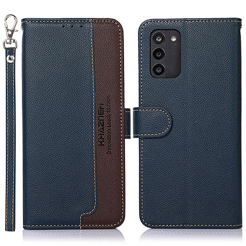 Coque Portefeuille Livre Cuir Etui Clapet A09D pour Nokia G100 Bleu