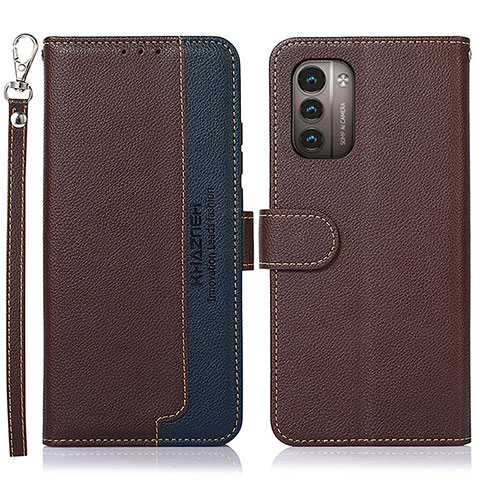 Coque Portefeuille Livre Cuir Etui Clapet A09D pour Nokia G21 Marron