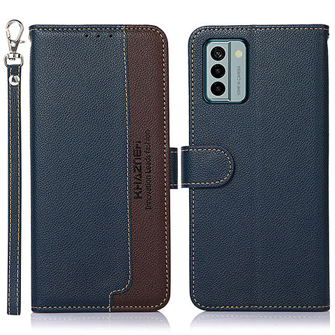 Coque Portefeuille Livre Cuir Etui Clapet A09D pour Nokia G22 Bleu