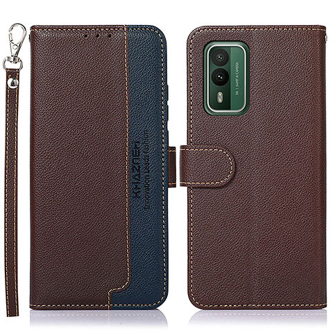 Coque Portefeuille Livre Cuir Etui Clapet A09D pour Nokia XR21 Marron