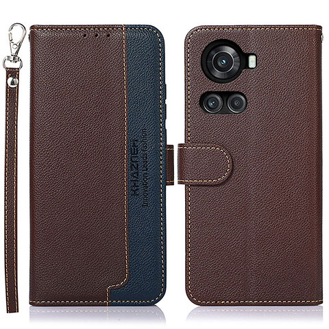 Coque Portefeuille Livre Cuir Etui Clapet A09D pour OnePlus 10R 5G Marron