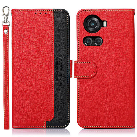 Coque Portefeuille Livre Cuir Etui Clapet A09D pour OnePlus 10R 5G Rouge