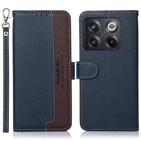 Coque Portefeuille Livre Cuir Etui Clapet A09D pour OnePlus 10T 5G Bleu