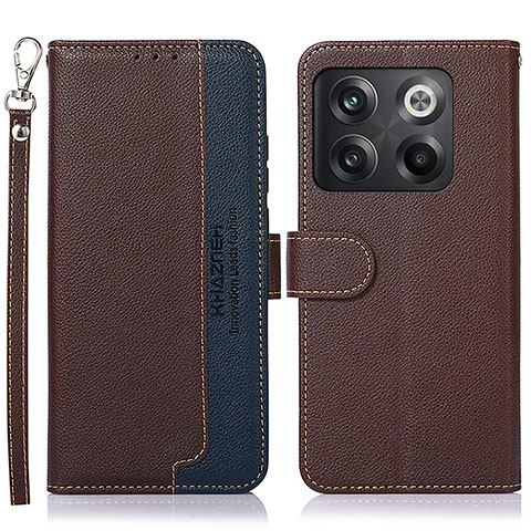 Coque Portefeuille Livre Cuir Etui Clapet A09D pour OnePlus 10T 5G Marron