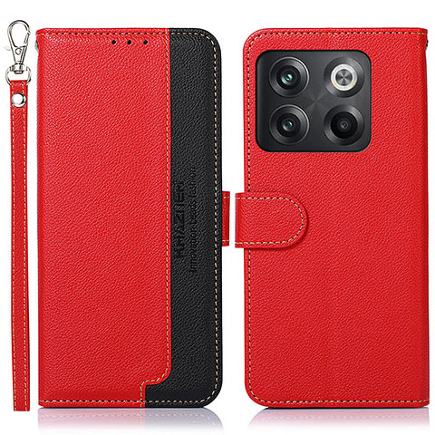 Coque Portefeuille Livre Cuir Etui Clapet A09D pour OnePlus 10T 5G Rouge