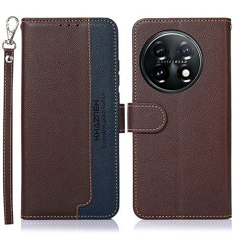 Coque Portefeuille Livre Cuir Etui Clapet A09D pour OnePlus 11 5G Marron