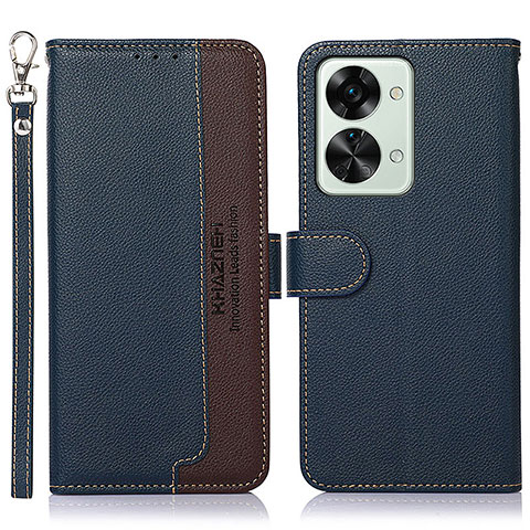 Coque Portefeuille Livre Cuir Etui Clapet A09D pour OnePlus Nord 2T 5G Bleu