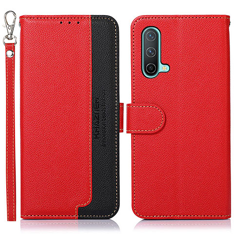 Coque Portefeuille Livre Cuir Etui Clapet A09D pour OnePlus Nord CE 5G Rouge