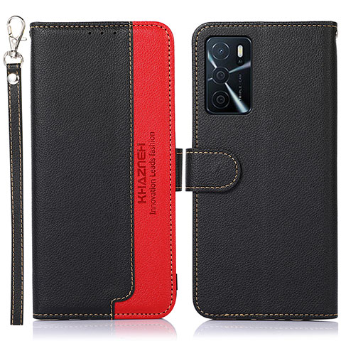 Coque Portefeuille Livre Cuir Etui Clapet A09D pour Oppo A16s Noir