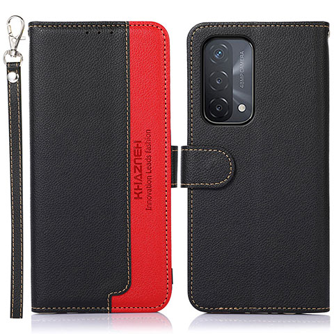 Coque Portefeuille Livre Cuir Etui Clapet A09D pour Oppo A74 5G Noir