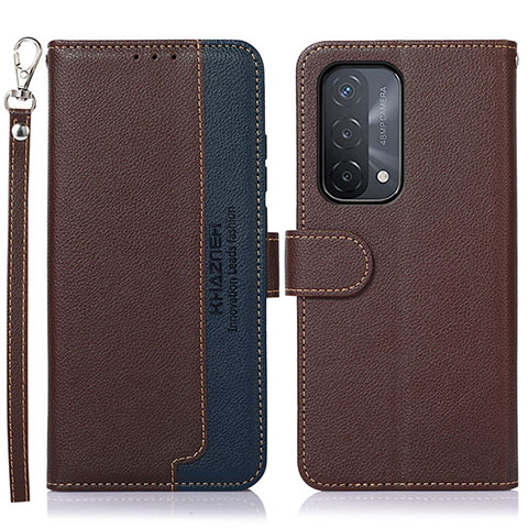 Coque Portefeuille Livre Cuir Etui Clapet A09D pour Oppo A93 5G Marron