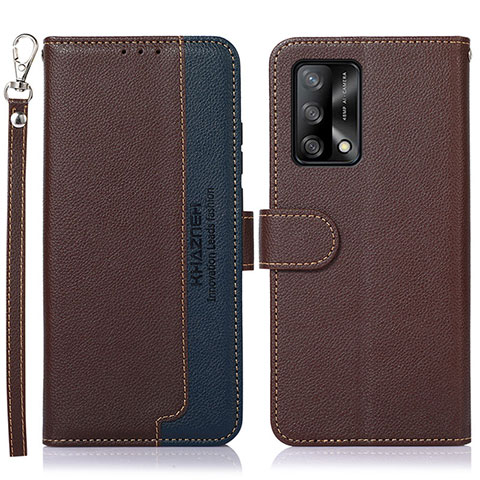 Coque Portefeuille Livre Cuir Etui Clapet A09D pour Oppo F19s Marron