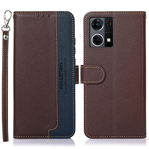 Coque Portefeuille Livre Cuir Etui Clapet A09D pour Oppo F21s Pro 4G Marron