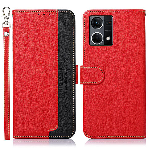 Coque Portefeuille Livre Cuir Etui Clapet A09D pour Oppo F21s Pro 4G Rouge